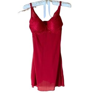 Marilyn Monroe babydoll lingerie with g string Size Small Red